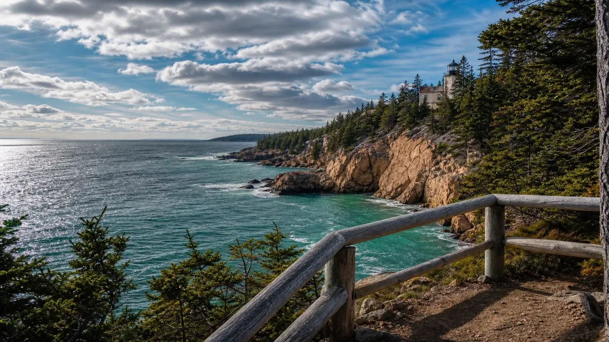 Scenic Viewpoints illustrated coastal lighthouse scene